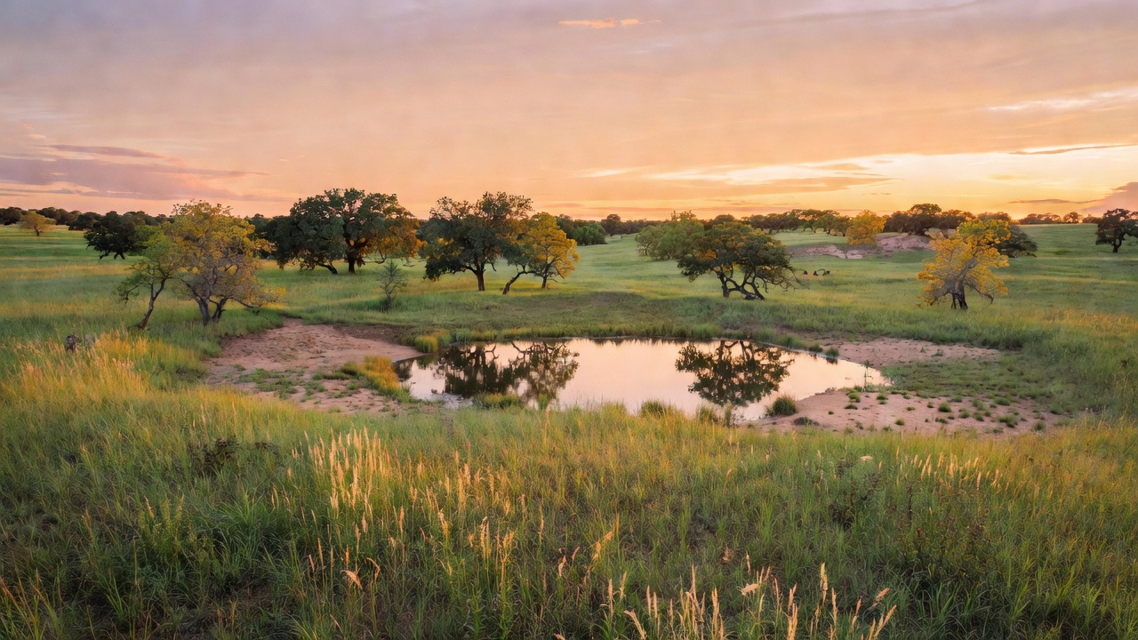 An imagined scene of Lyndon B. Johnson National Grassland