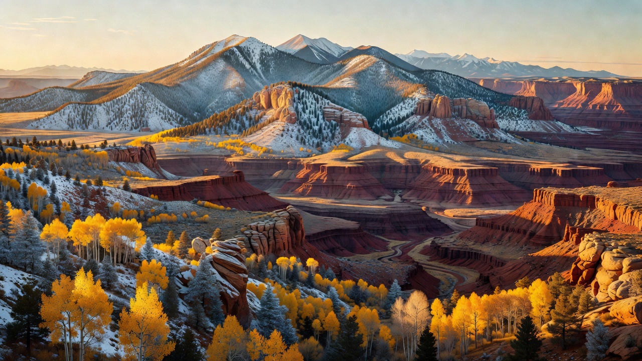 An imagined scene of Manti-La Sal National Forest