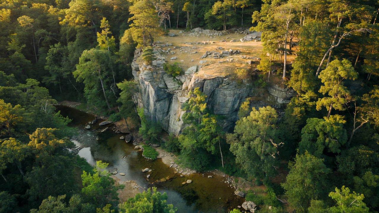 An imagined scene of Mark Twain National Forest