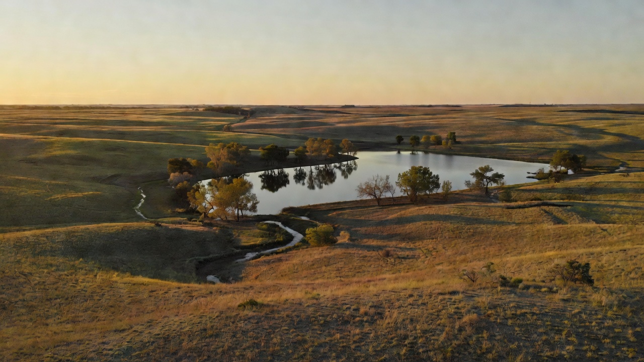 An imagined scene of McClellan Creek National Grassland