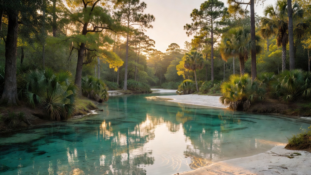 An imagined scene of National Forests in Florida