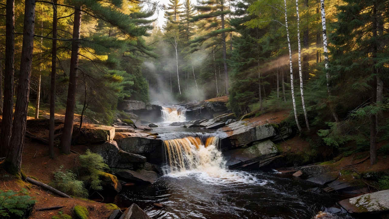 An imagined scene of Ottawa National Forest