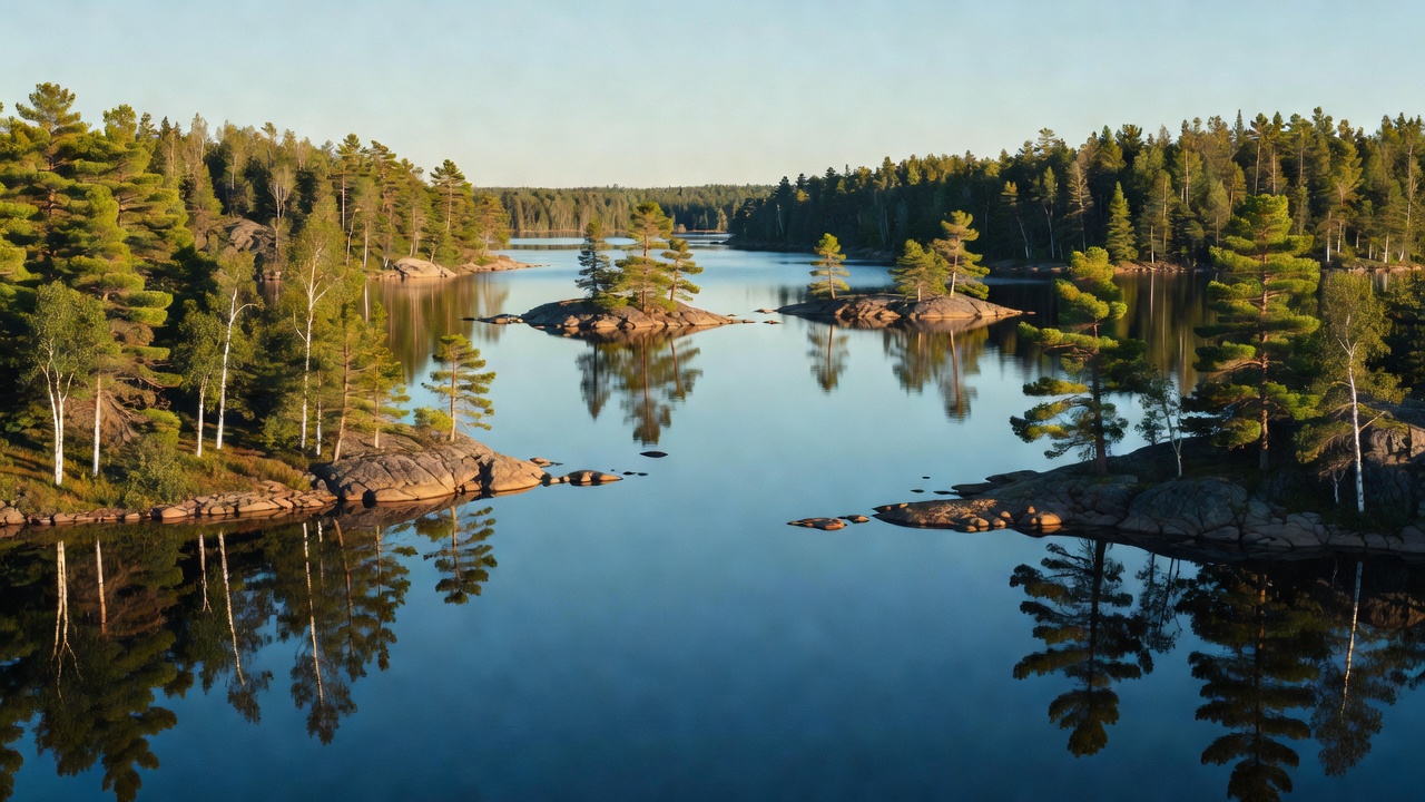 An imagined scene of Superior National Forest