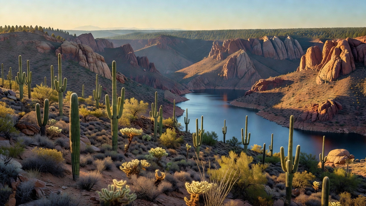 An imagined scene of Tonto National Forest