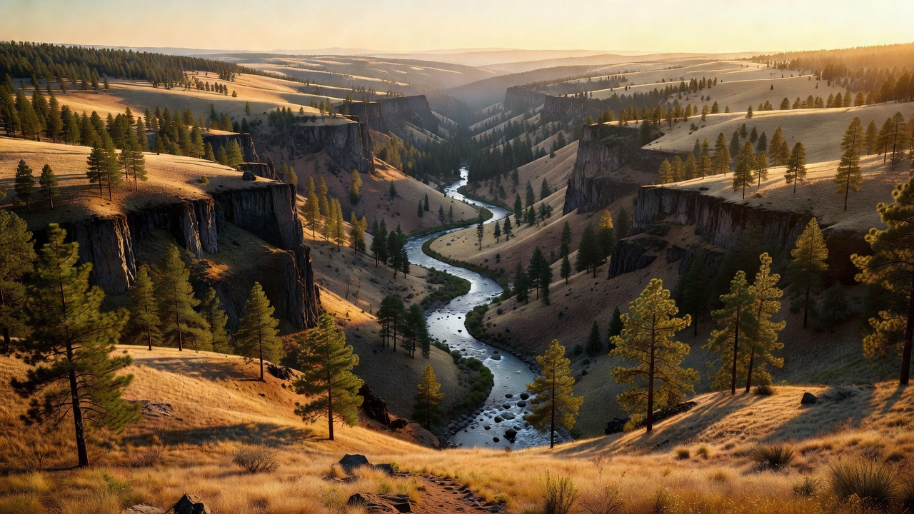 An imagined scene of Umatilla National Forest