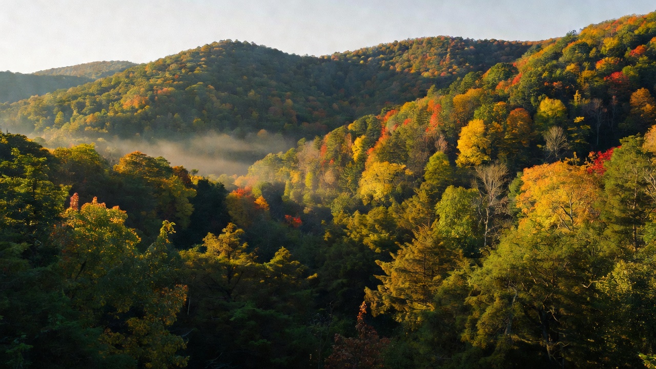 An imagined scene of Wayne National Forest
