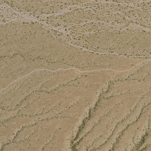 Aerial view of the land around Kofa Wilderness