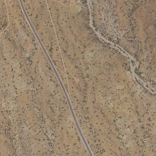 Aerial view of the land around BLM public land