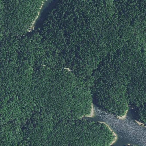 Aerial view of the land around McCurtain County — near Hochatown