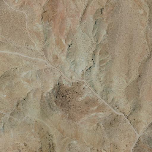 Aerial view of the land around BLM public land — near Barstow