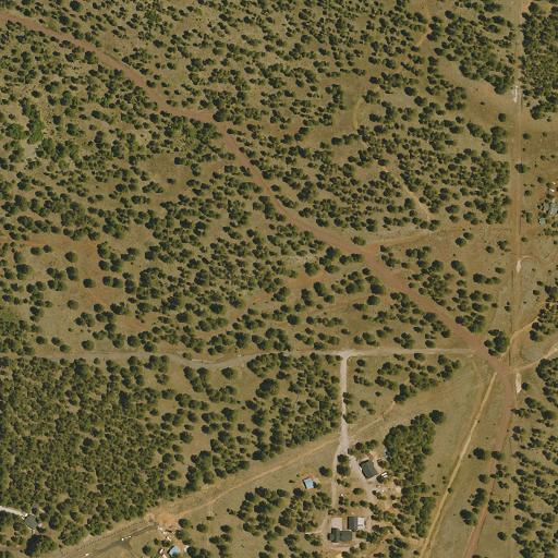 Aerial view of the land around Coconino National Forest — near Flagstaff