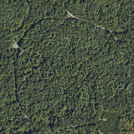 Aerial view of the land around Buncombe County — near Asheville