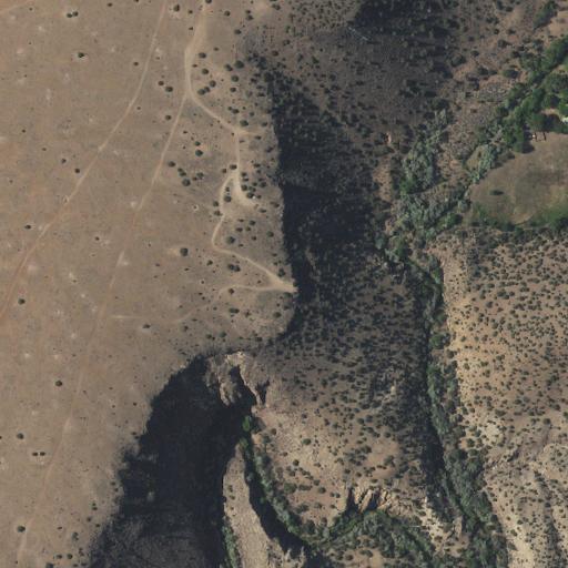 Aerial view of the land around BLM public land — near Santa Fe