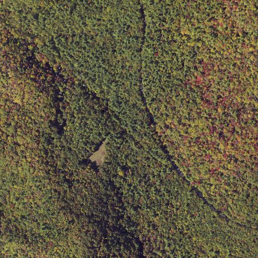 Aerial view of the land around McDowell County — near Linville Gorge
