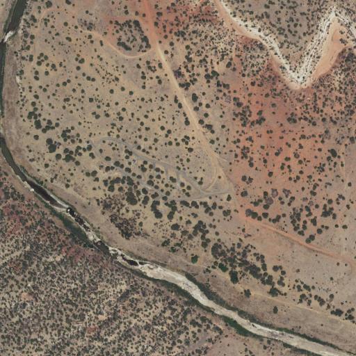 Aerial view of the land around Harding County