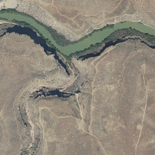 Aerial view of the land around BLM public land