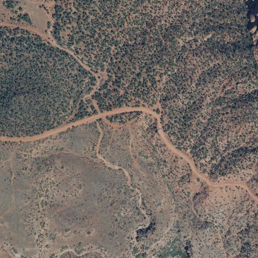 Aerial view of the land around Washington County — near Zion National Park