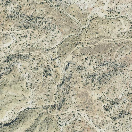 Aerial view of the land around BLM public land
