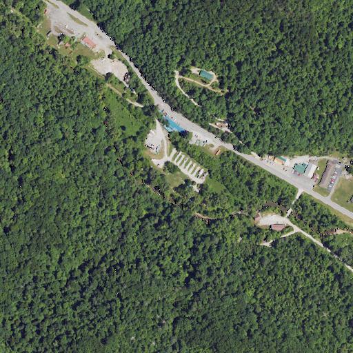 Aerial view of the land around Powell County — near Red River Gorge