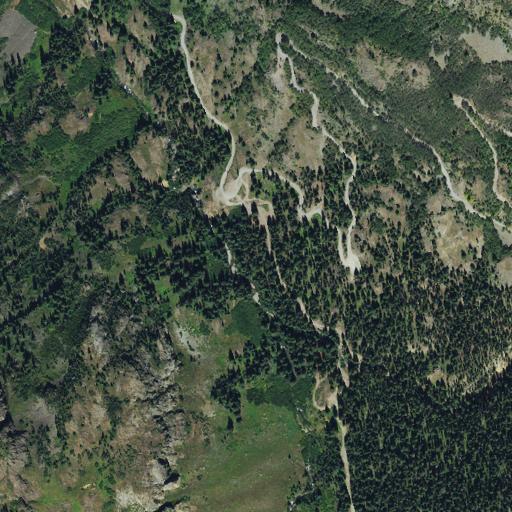 Aerial view of the land around Ouray County