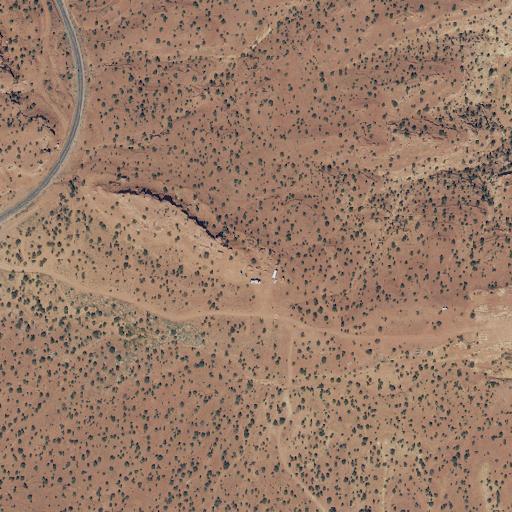 Aerial view of the land around BLM public land — near Torrey