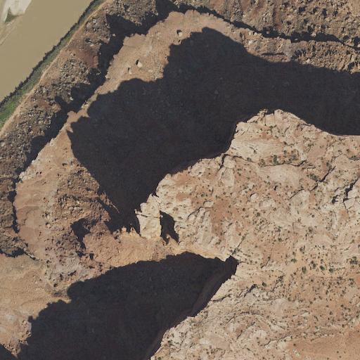 Aerial view of the land around Grand County — near Moab
