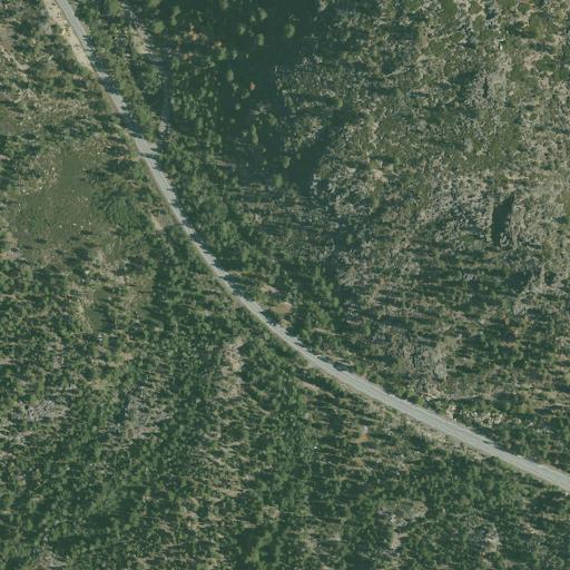Aerial view of the land around Alpine County — near Lake Tahoe
