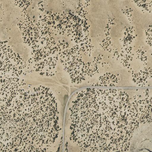 Aerial view of the land around BLM public land