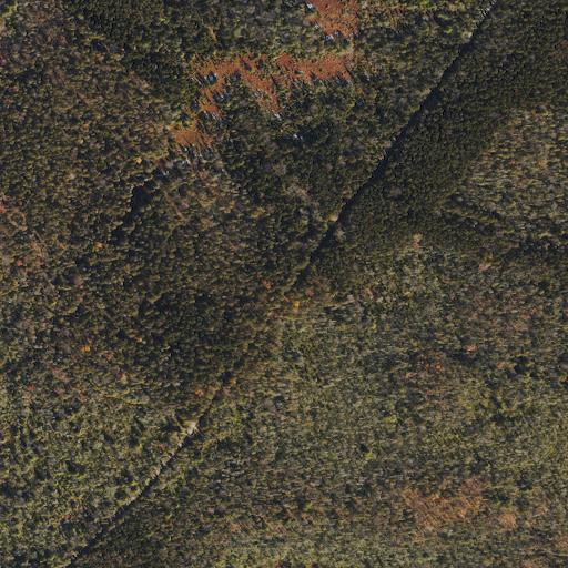 Aerial view of the land around Tucker County