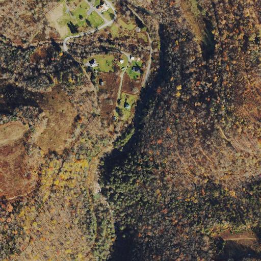 Aerial view of the land around Tucker County