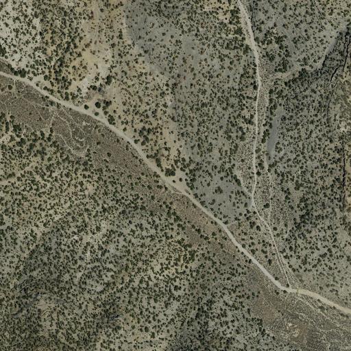 Aerial view of the land around BLM public land — near OHV