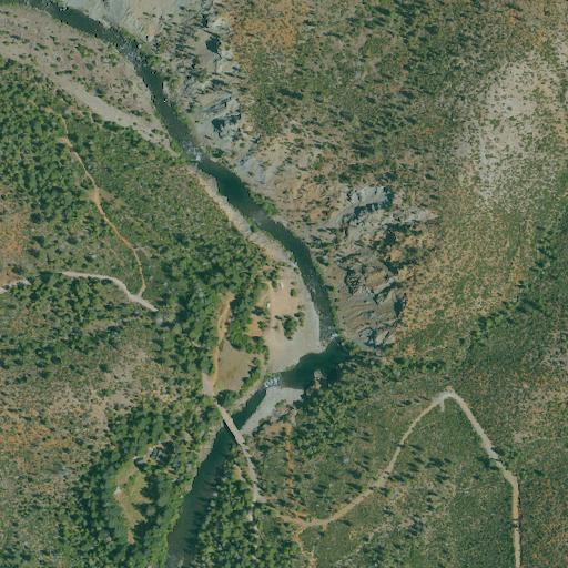 Aerial view of the land around Del Norte County — near Rockland
