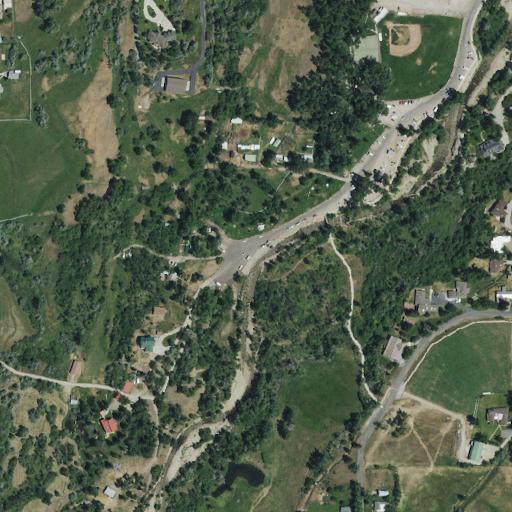 Aerial view of the land around Fremont County — near Lander