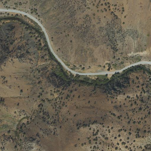 Aerial view of the land around BLM public land