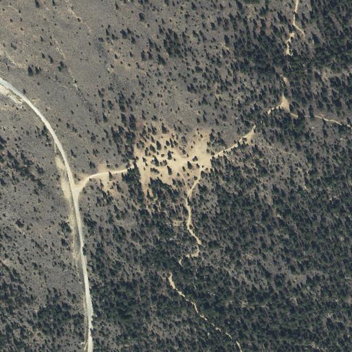 Aerial view of the land around BLM public land