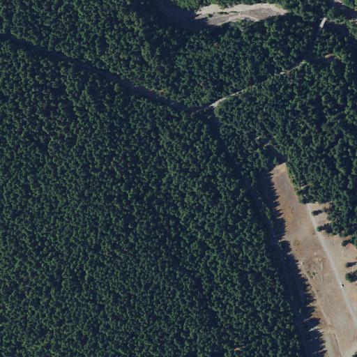 Aerial view of the land around Pierce County — near Mount Rainier National